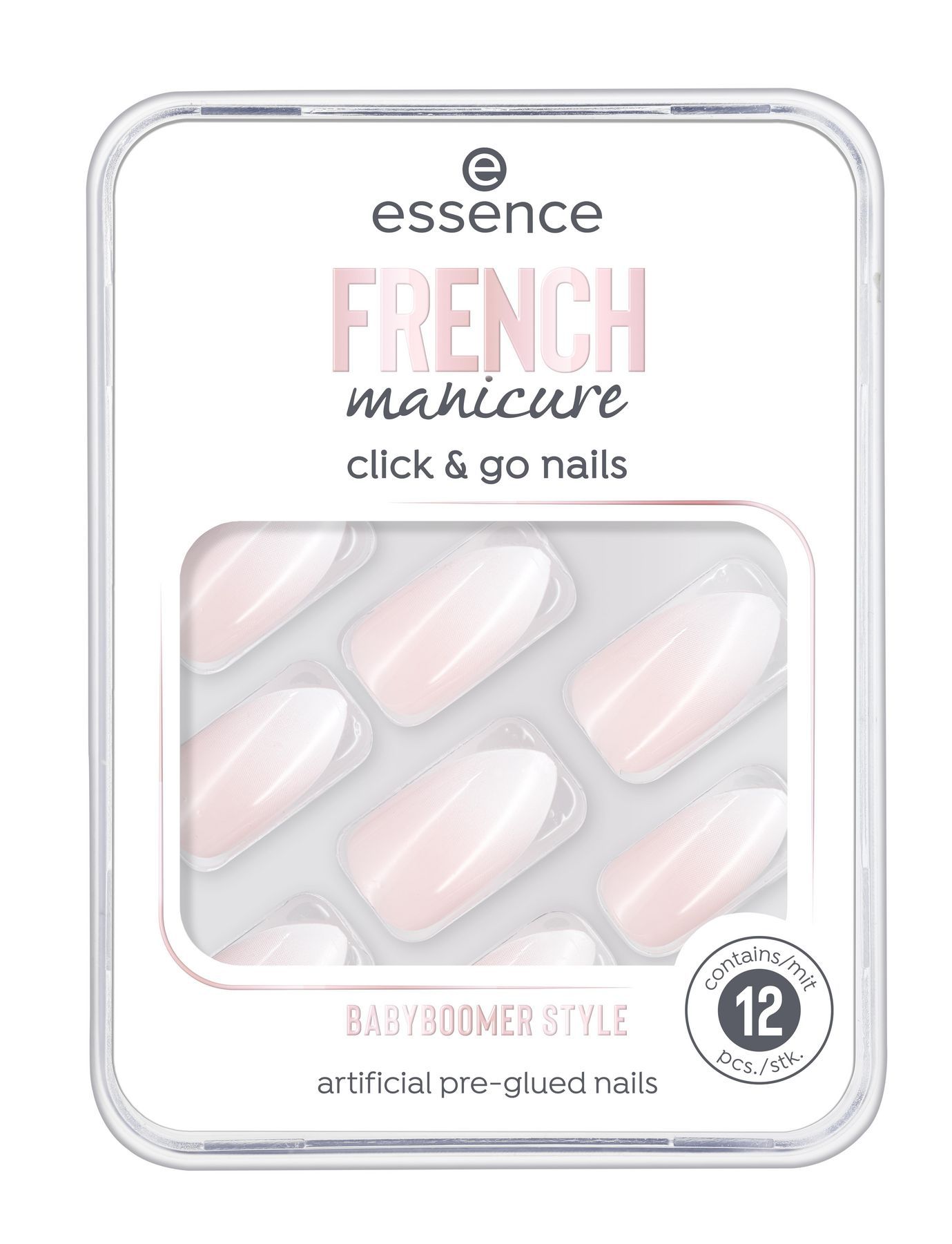 Essence FRENCH Manicure Click & Go Nails - Sztuczne paznokcie - 02 BABYBOOMER STYLE