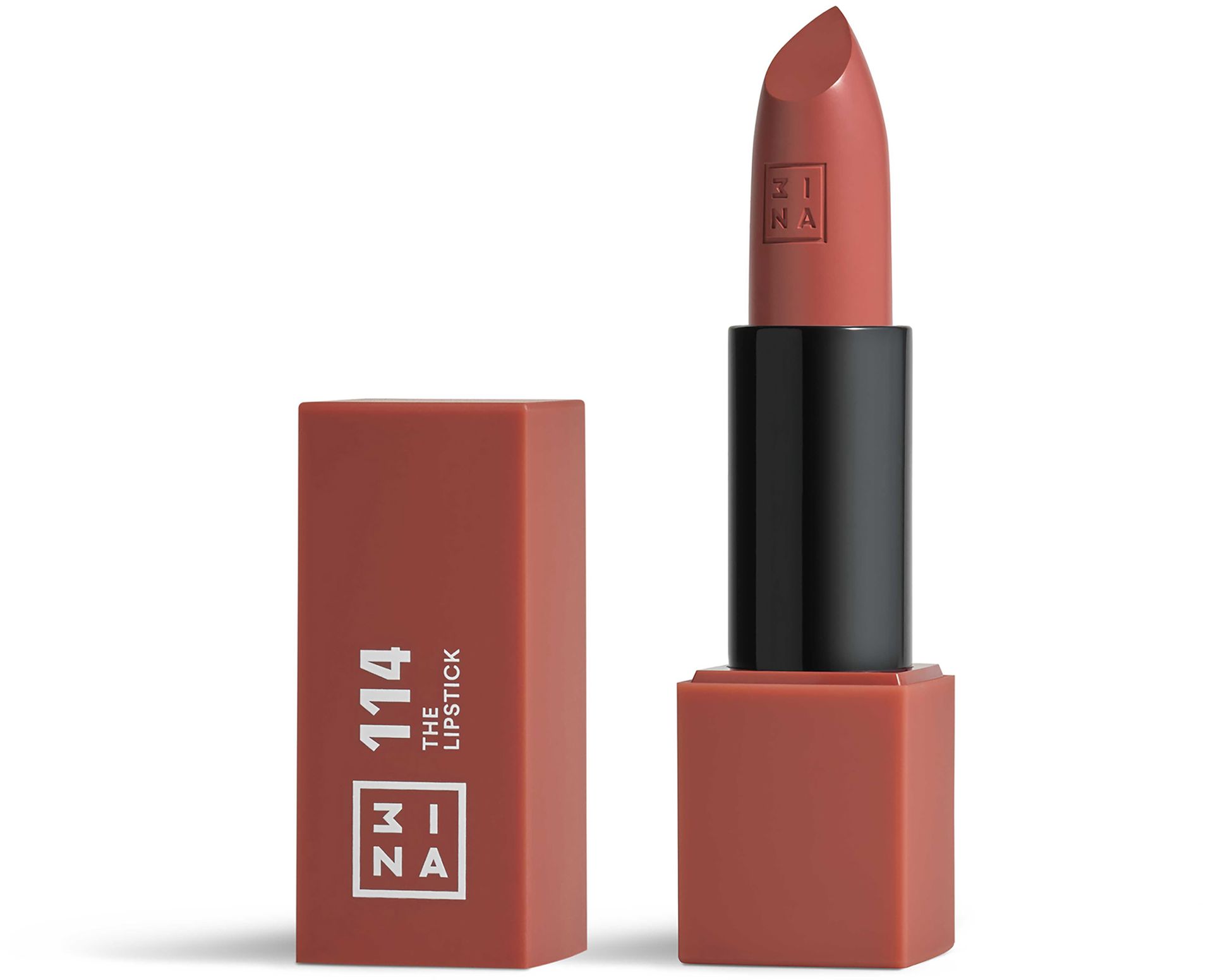 3INA MAKEUP 3INA Makeup - Vegan - Cruelty Free - The Lipstick 114 - długotrwała pomadka do ust - matowa pomadka - wodoodporna - mocno pigmentowana pomadka - jasnobrązowa - matowana The Lipstick 114