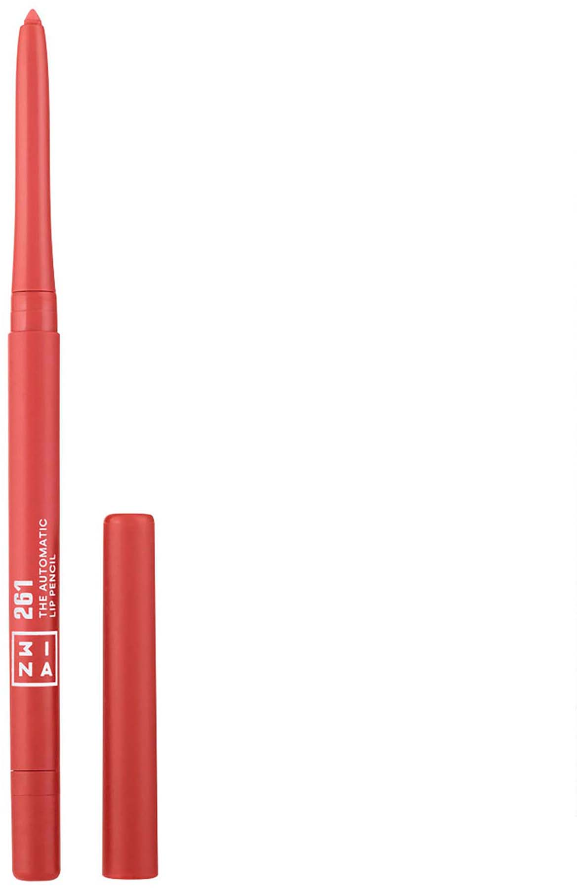 3INA Cosmetics The Automatic Lip Pencil 261, idealnie zdefiniowany kontur ust, wodoodporny, konturówka do ust, permanentna konturówka, bez parabenów, wegański, kosmetyk nietestowany na zwierzętach, 7