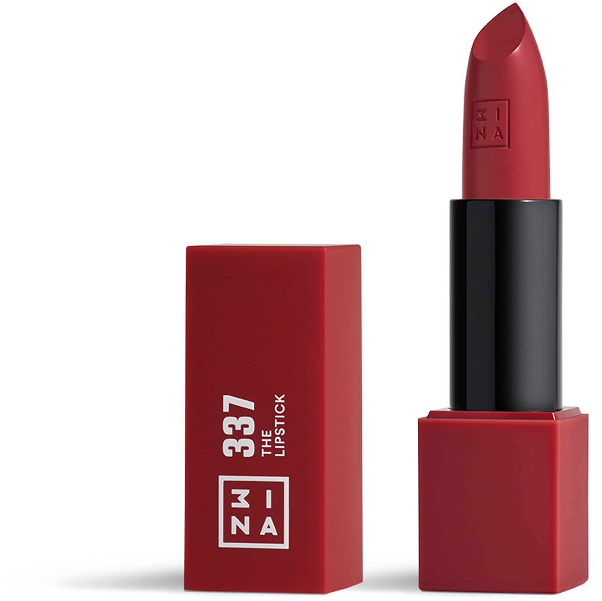 3ina 3INA MAKEUP - Vegan - Cruelty Free - The Lipstick 337 - Ciemne wino - wysokie krycie z wygodną teksturą - Pomadka z magnetyczną nasadką - 5h Czas trwania - Wysoko napigmentowane odcienie