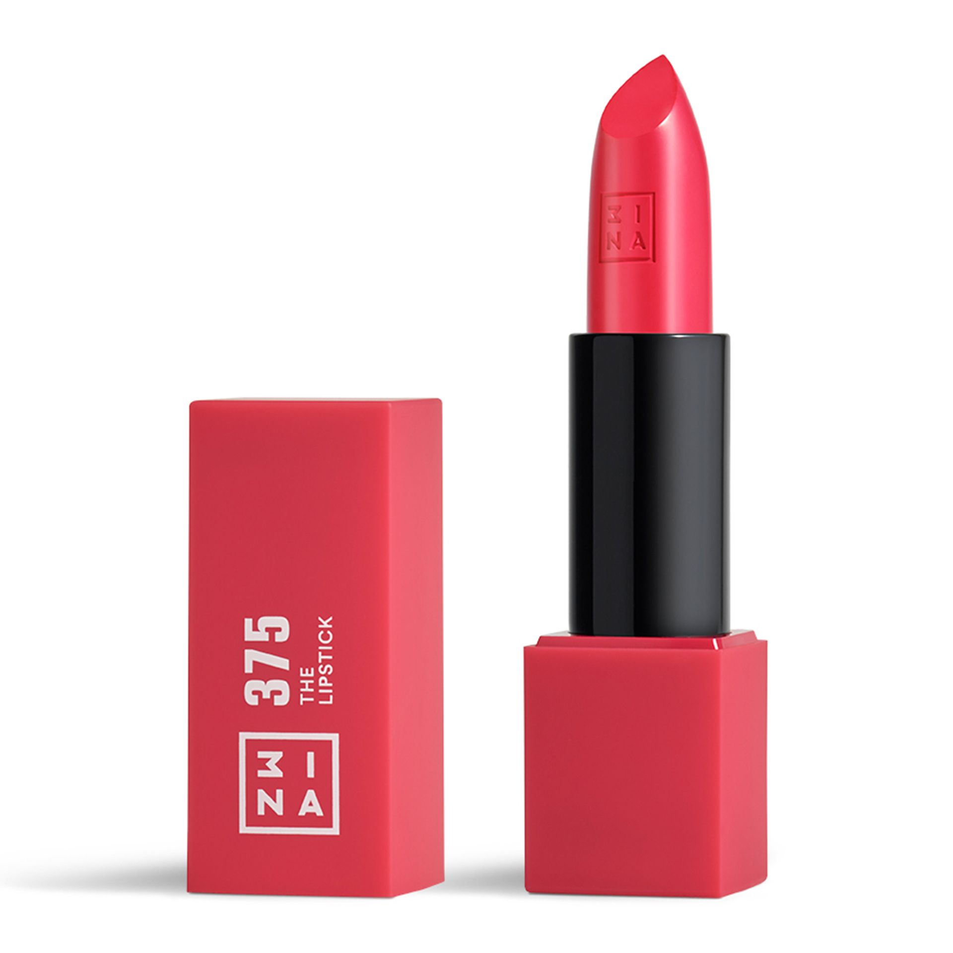 3ina 3INA Makeup  wegański  Cruelty Free  The Lipstick 375  długotrwała pomadka do ust  matowa pomadka do ust o wysokiej pigmentacji  matowana  różowa błyszcząca
