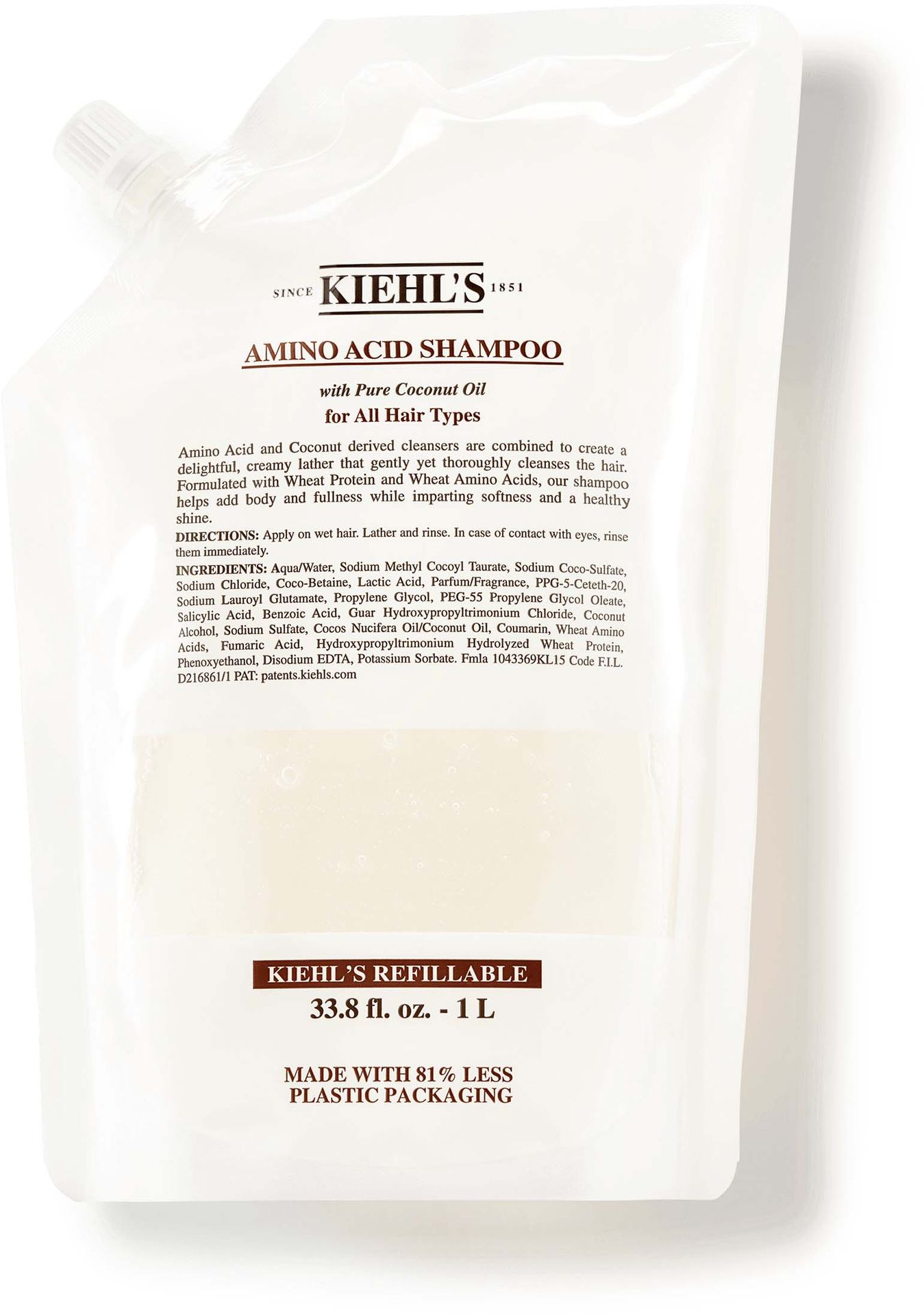 Kiehl`s Kiehl`s Szampony i odżywki Amino Acid Szampon do Włosów Refill 1000 ml