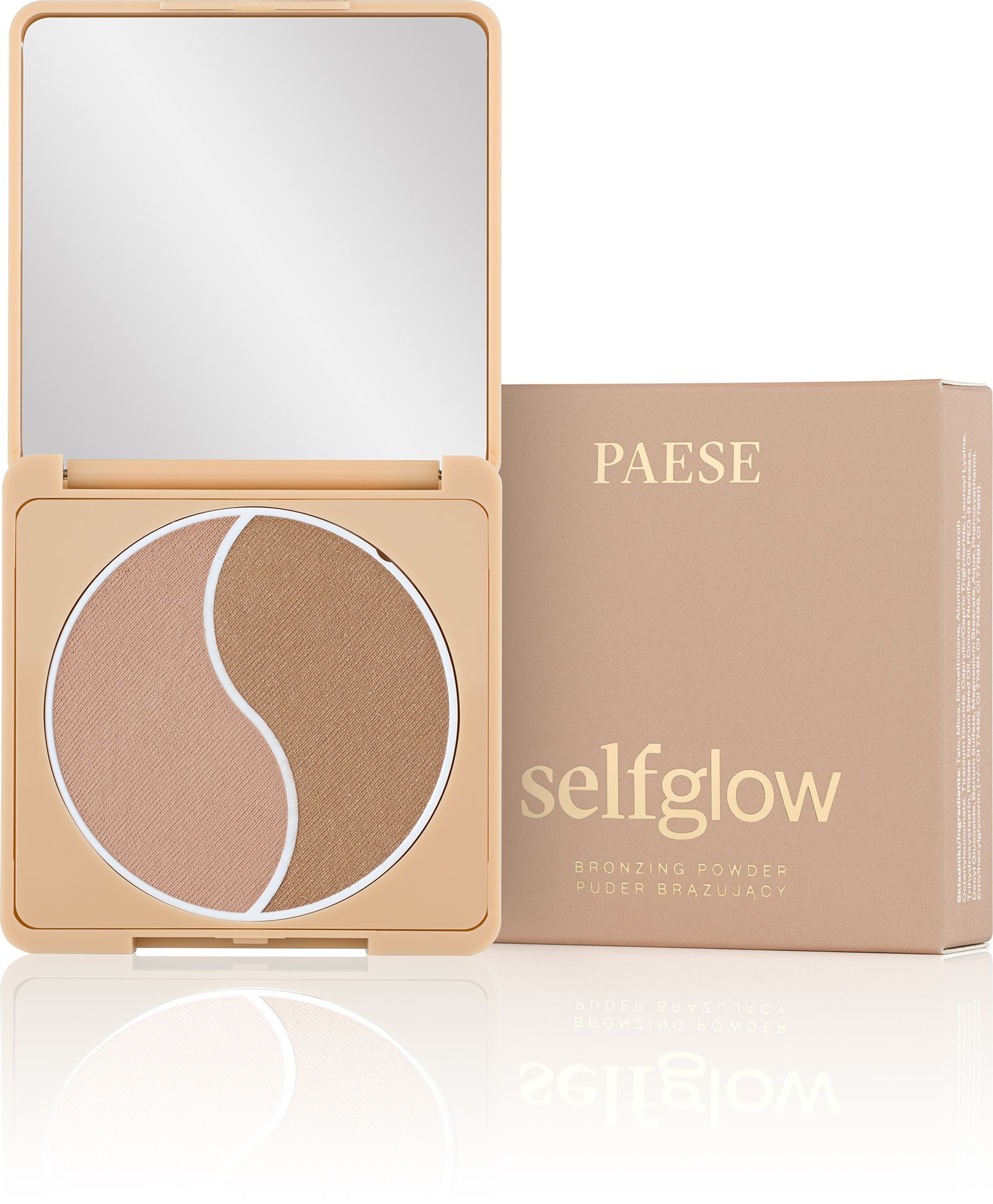 Paese PAESE - Self Glow Bronzing Powder - Podwójny puder brązujący - 6 g - LIGHT