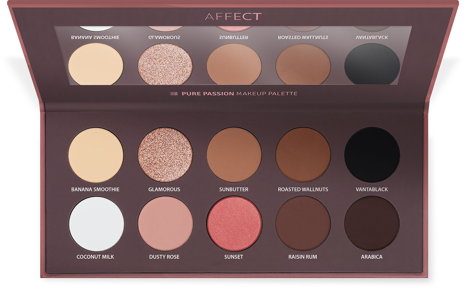 Affect PRESSED EYESHADOWS PALETTE by Karolina Matraszek - Paleta 10 cieni prasowanych - PURE PASSION AFF1PPA