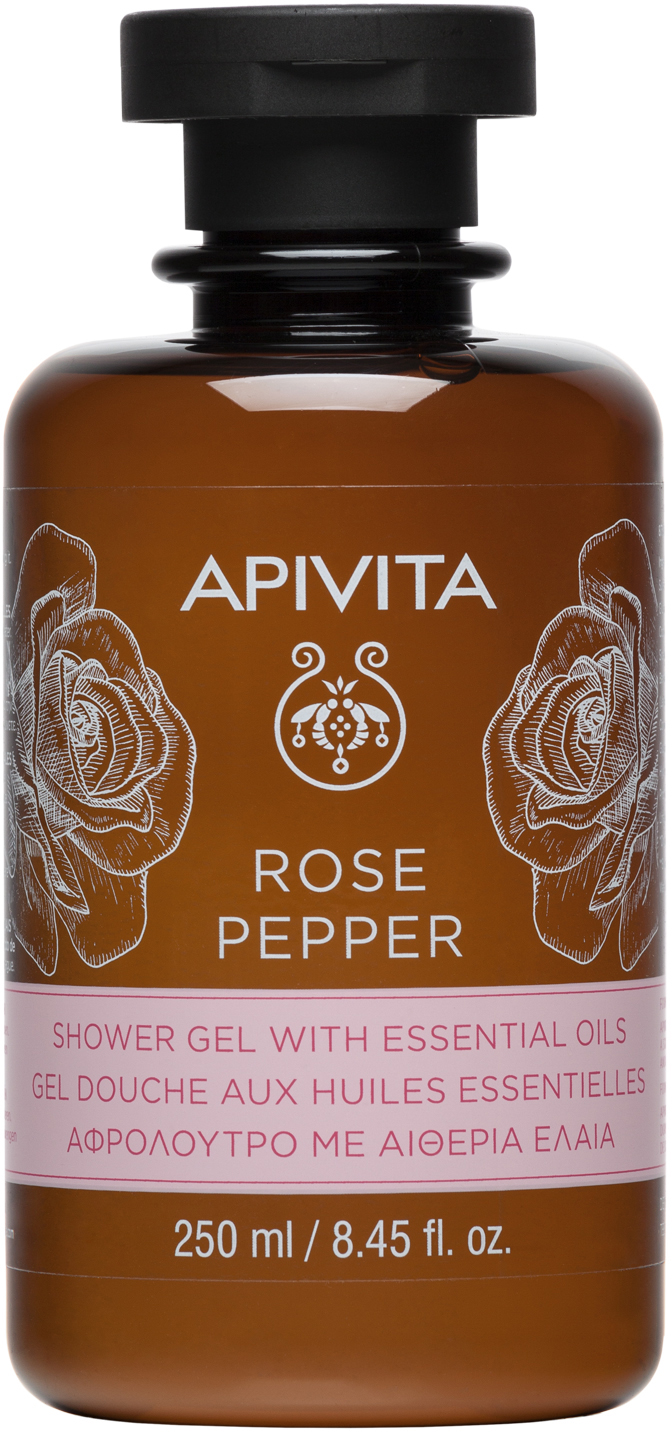 APIVITA Rose Pepper Shower Gel with Essential Oils  250 ml