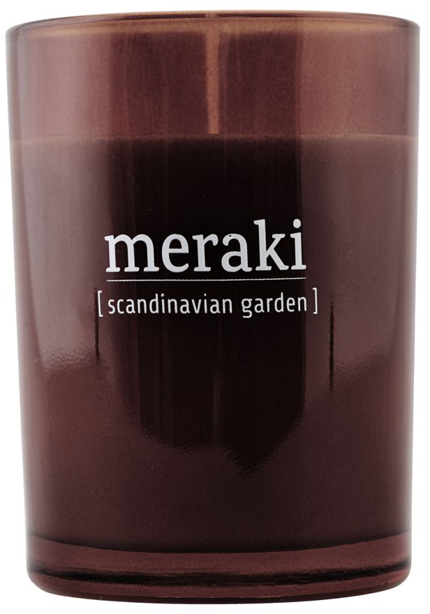 Meraki Świeca zapachowa Meraki w ciemnym szkle duża Scandinavian Garden Mkap030