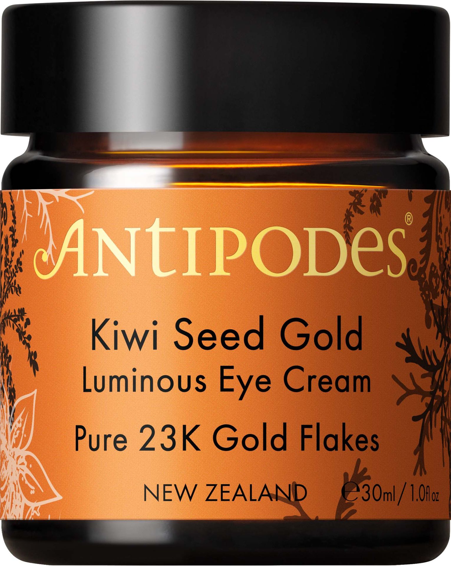 ANTIPODES Rozświetlający krem pod oczy z olejkiem z pestek kiwi i płatkami złota, 30 ml
