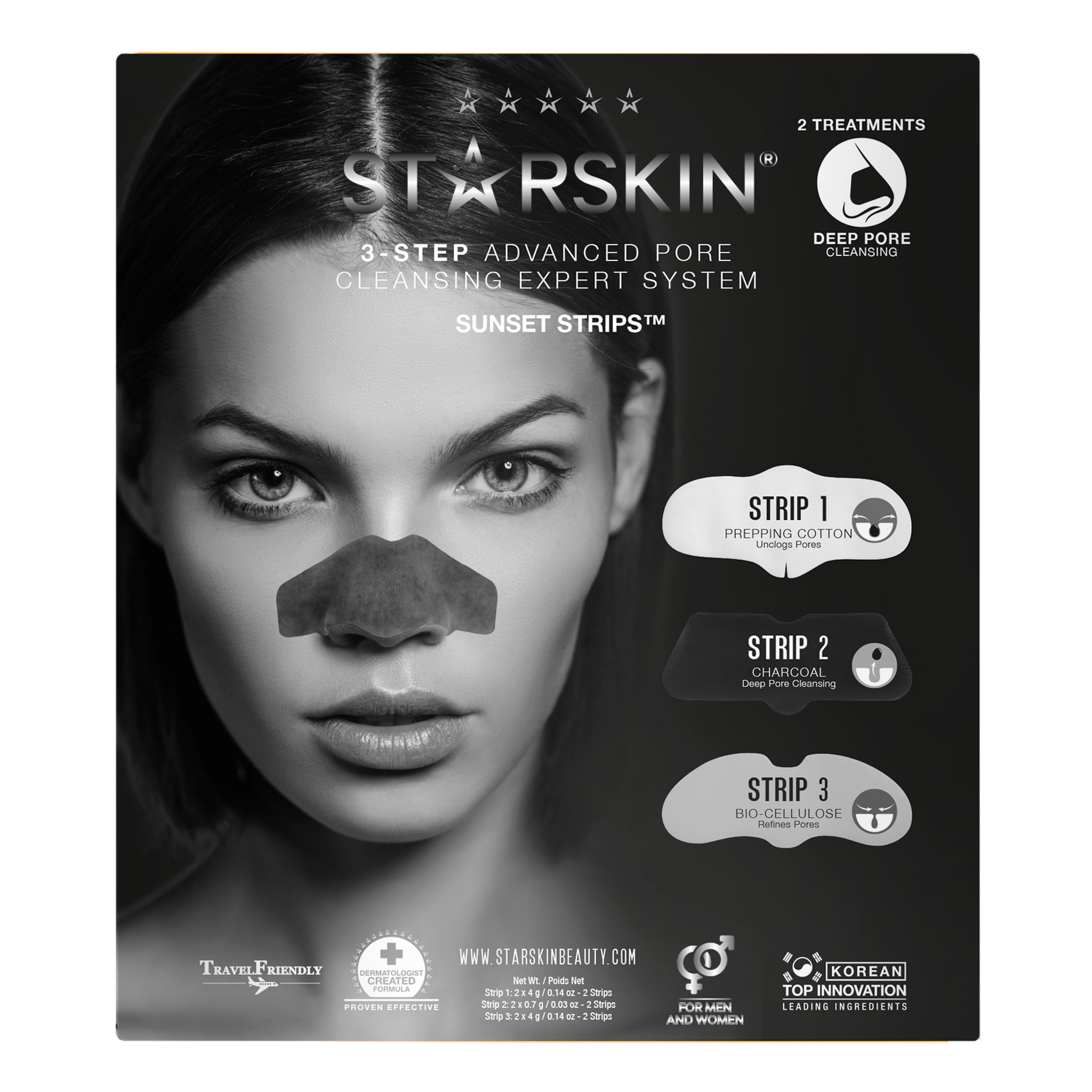 STARSKIN STARSKIN Maseczki Sunset Stripes 3-Step Advanced Pore Cleansing 6 Stk