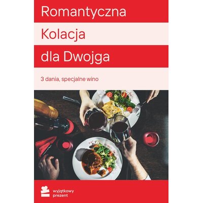 Karta podarunkowa WYJĄTKOWY PREZENT Romantyczna Kolacja dla Dwojga | Bezpłatny transport