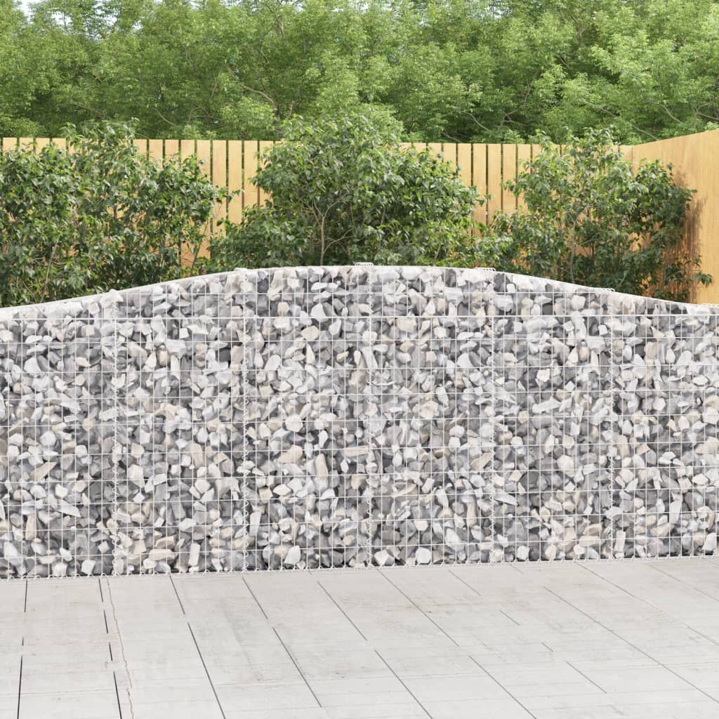 VIDAXL Kosze gabionowe, 9 szt, 400x30x100/120 cm, galwanizowane żelazo