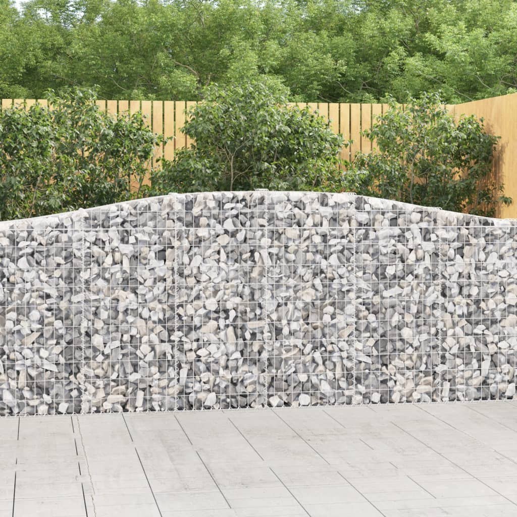 VIDAXL Kosze gabionowe, 3 szt, 400x30x100/120 cm, galwanizowane żelazo