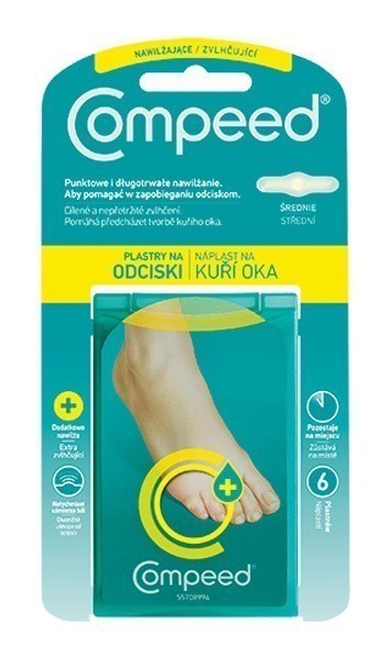 Johnson&Johnson Plastry compeed na odciski nawilżające x 6 szt