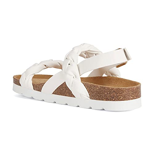 Geox D Brionia High, Sandały damskie, biały, 36 EU