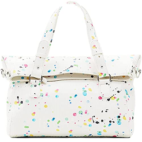 Desigual Women's Bag_NEON Art_LOVERTY 2.0 1001 RAW, biała, biały
