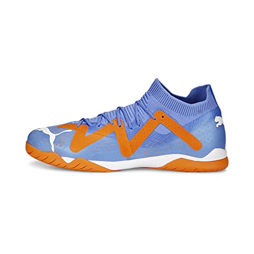 PUMA Męskie buty piłkarskie Future Match It, Blue Glimmer Puma White Ultra Orange, 47 EU