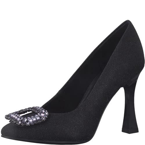 MARCO TOZZI Damskie 2-2-22421-20 czółenka, Black METALLIC, 39 EU, black metallic, 39 eu