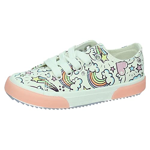 Conguitos Damskie trampki stadionowe Low-Top, Biały, 34 EU