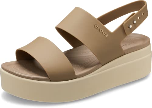 Crocs Brooklyn Low Wedge, japonki damskie, Zielona, 41/42 EU