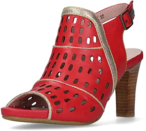 LAURA VITA ALCBANEO 62, Sandały damskie Heeled, czerwone, 39 EU, Czerwona, 39 EU