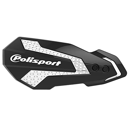 POLISPORT 8308200009 - MX FLOW 1 punkt mocowania MX-Style wykonane z tworzywa sztucznego z zestawem montażowym kompatybilny z motocyklami Kawasaki, Yamaha, Suzuki w kolorze czarny/biały