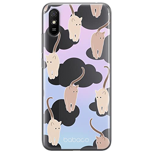 ERT GROUP etui na telefon Xiaomi REDMI 9A, case oryginalny i oficjalnie licencjonowany przez Babaco, wzór Cats 015, optymalnie dopasowane, plecki z TPU częściowo przeźroczyste