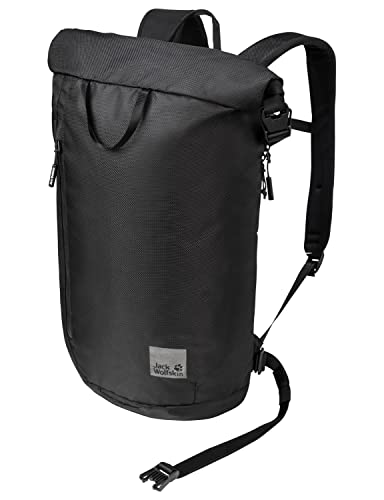 Jack Wolfskin Unisex – Helsinki Rollop Plecak Dzienny, Ultra Czarny, Jeden Rozmiar