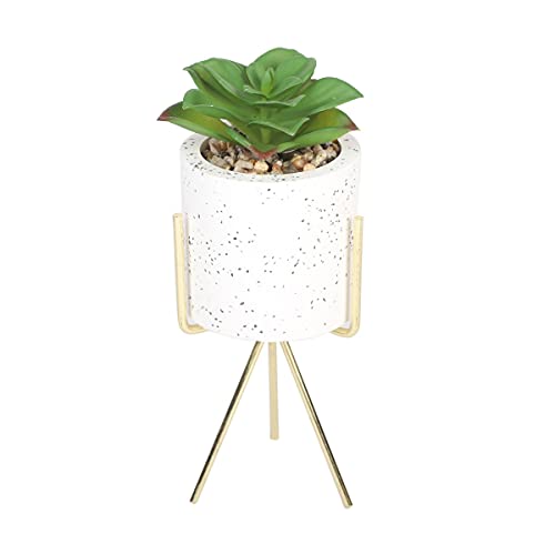 Sleepdown Halo zielona sztuczna roślina sukulent cętka doniczka stojak do domu biura łazienki dekoracja wnętrz estetyka