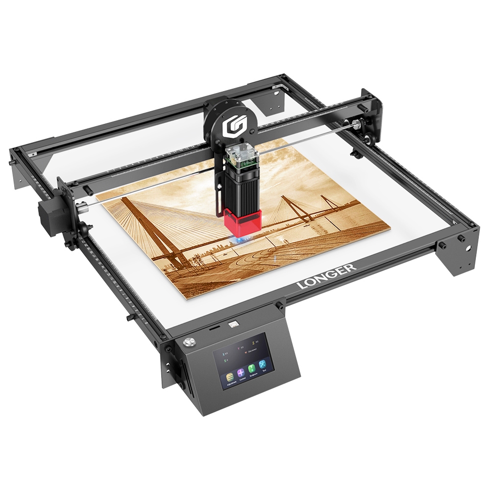 LONGER RAY5 10W Laser Engraver, 0.06x0.06mm Laser Spot, Touch Screen, Offline Carving, 32-Bit Chipset, WiFi Connection