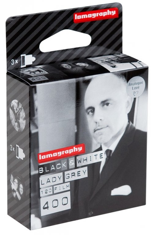 Lomography 3 x Film czarno-biały Earl Grey 100 120