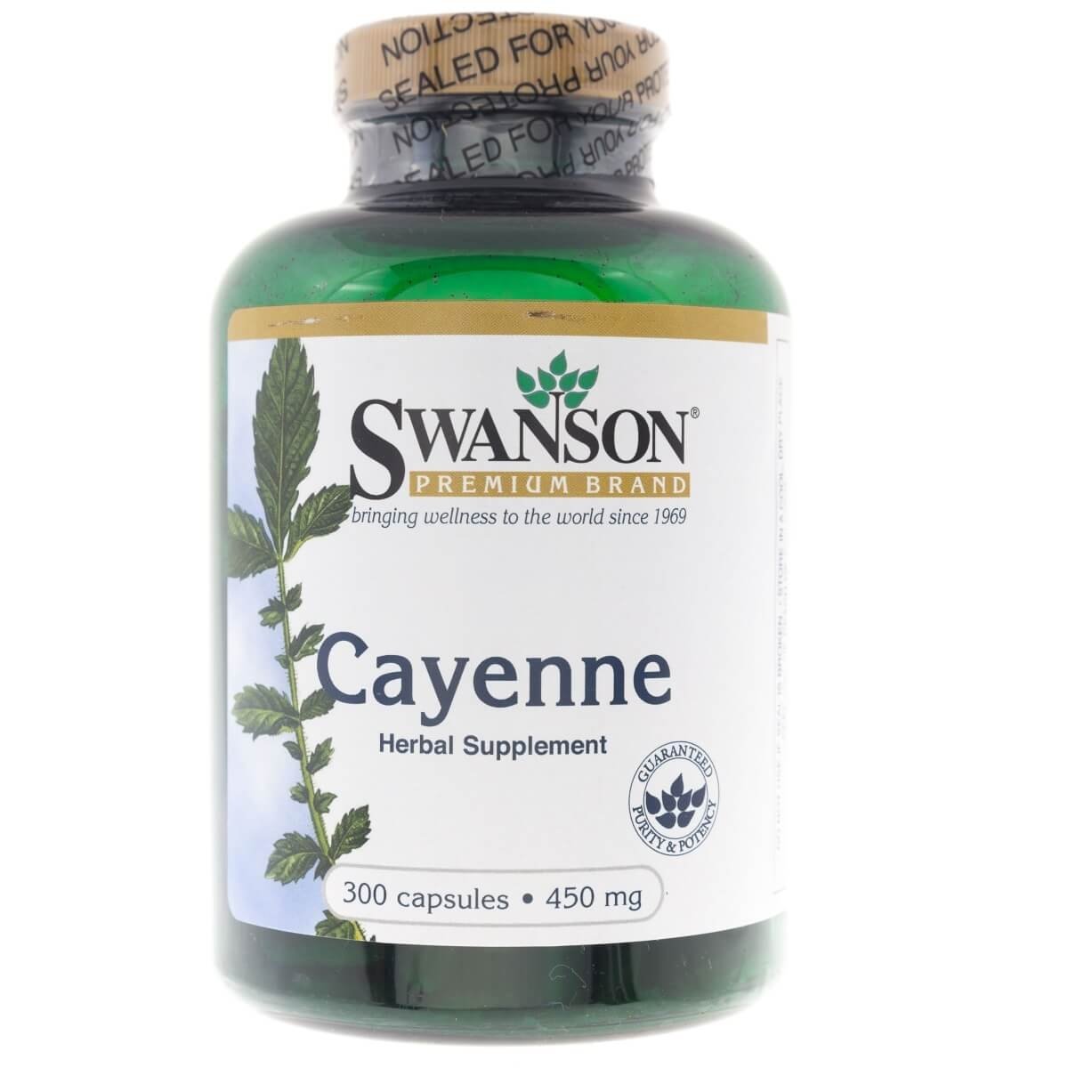 Swanson Pieprz Cayenne 450 mg, 300 kapsułek