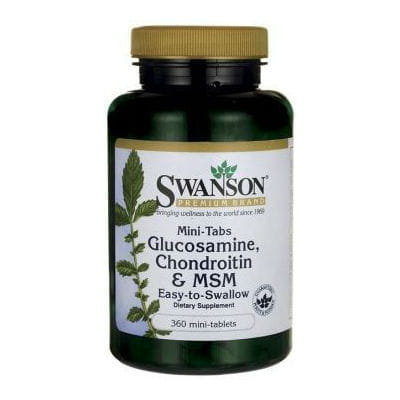 Swanson Glucosamine, Chondroitin & MSM (Glukozamina, Chondroityna, MSM) 360 Mini Tabletek