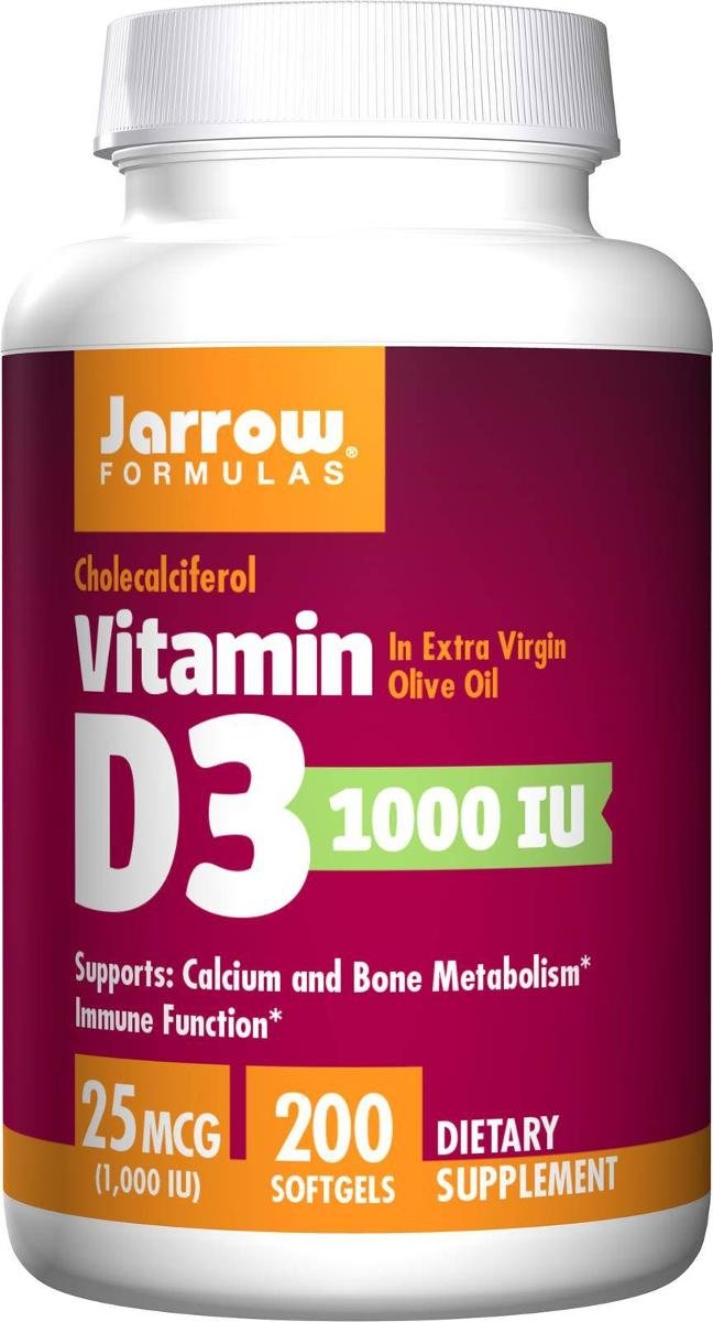 Jarrow Formulas Witamina D3 1000 IU (200 kaps.)