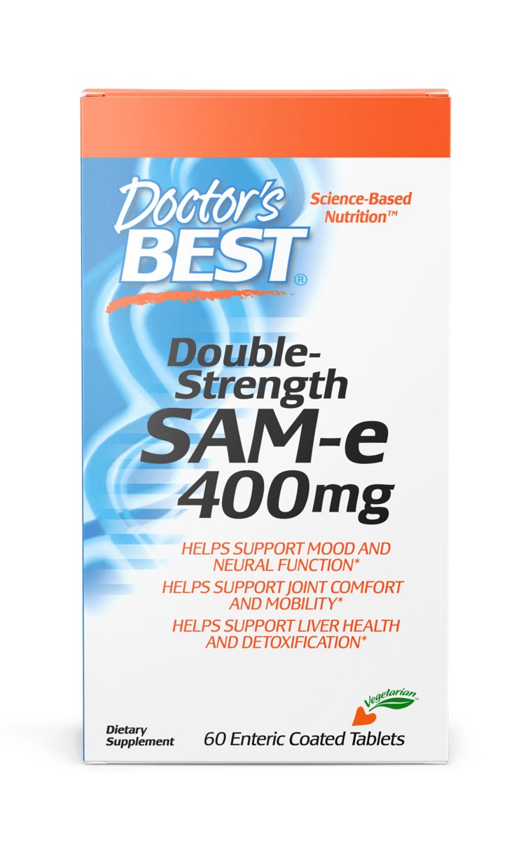 DOCTORS BEST Doctor's Best SAM-e 400, Double-Strength 60 Tabletek wegetariańskich
