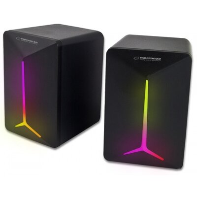 Esperanza Głośniki komputerowe GŁOŚNIKI 2.0 USB LED RAINBOW FREVO EGS105 2_420158