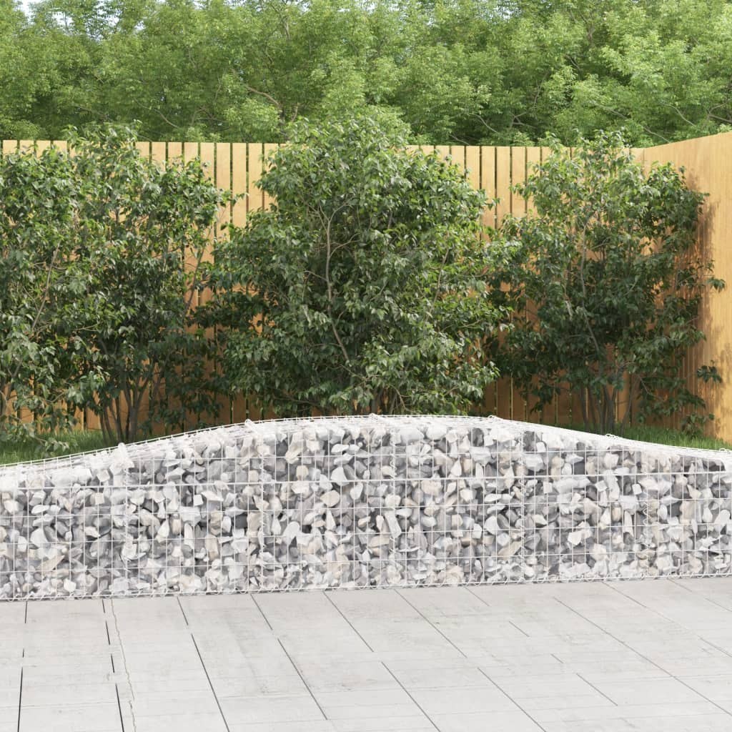 VIDAXL Kosze gabionowe, 9 szt, 400x50x40/60 cm, galwanizowane żelazo