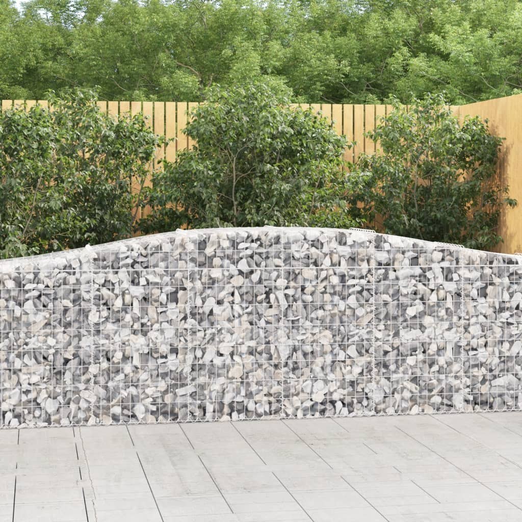 VIDAXL Kosze gabionowe, 5 szt, 400x50x80/100 cm, galwanizowane żelazo