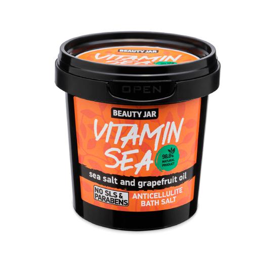 Beauty Jar Beauty Jar, Vitamin Sea, sól antycellulitowa do kąpieli olej grejpfrutowy, 150 g