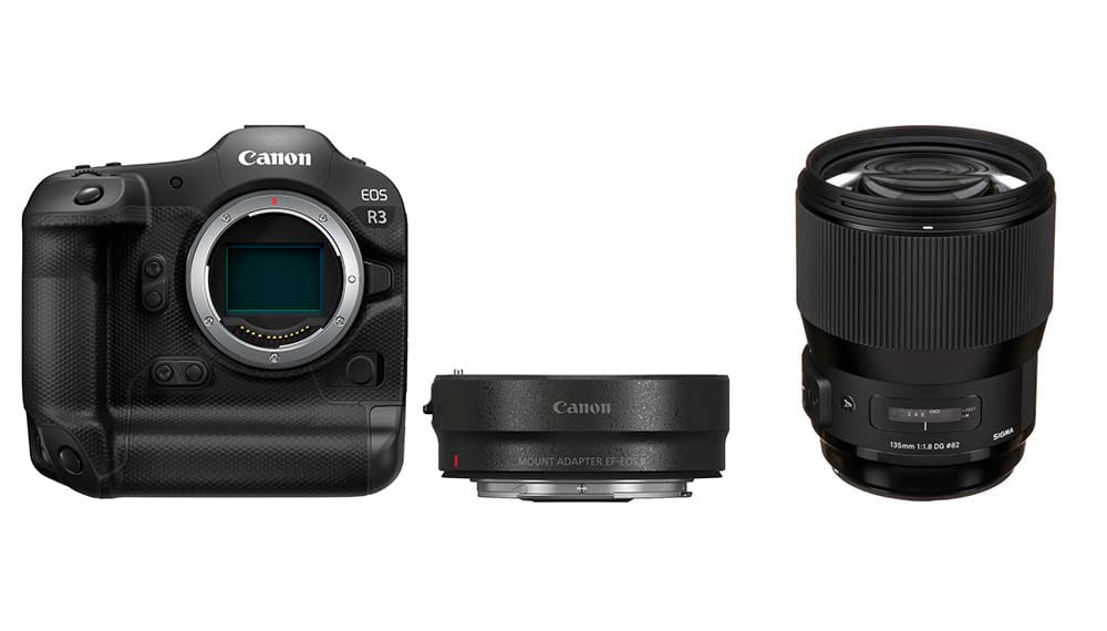 Aparat Canon EOS R3 + różne zestawy