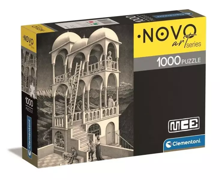 Puzzle 1000 Compact Art M. C. Escher, Belvedere - Clementoni