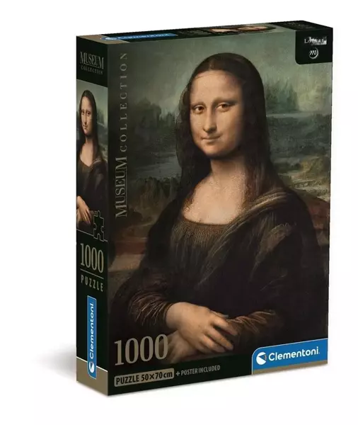 Puzzle 1000 Compact Museum Leonardo - Gioconda - Clementoni