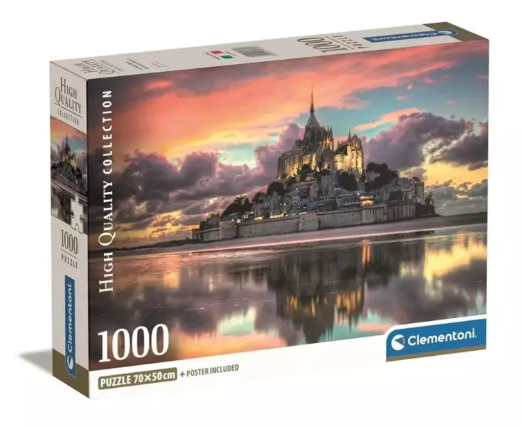 Puzzle 1000 Compact Le Magnifique Mont Saint-Miche Clementoni