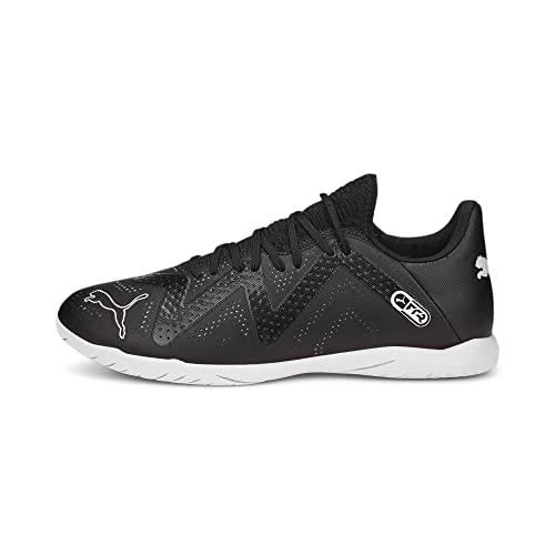 PUMA Męskie buty piłkarskie Future Play It, Blue Glimmer Puma White Ultra Orange, 44.5 EU