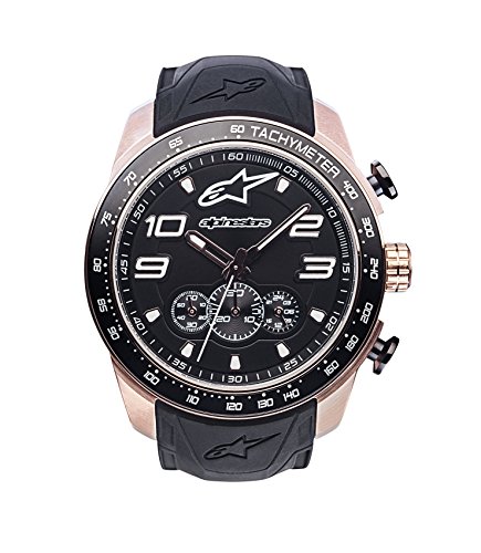 Alpinestars Męski zegarek kwarcowy, wyświetlacz chronografu i silikonowy pasek 1017-96011