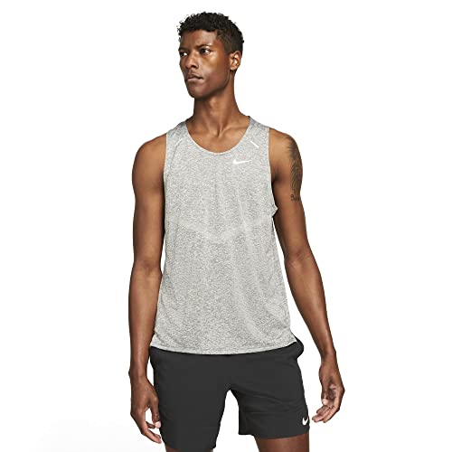 Nike CZ9179-084 M NK DF Rise 365 Tank Długa koszulka Smoke Grey/Htr/Reflective Silv L