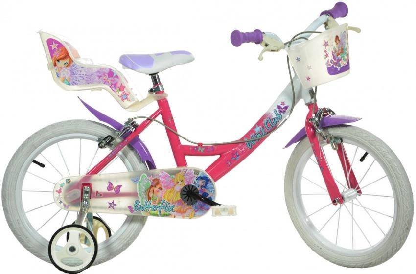 NICKELODEON Rower NICKELODEON Winx 16 Fioletowo-różowo-biały