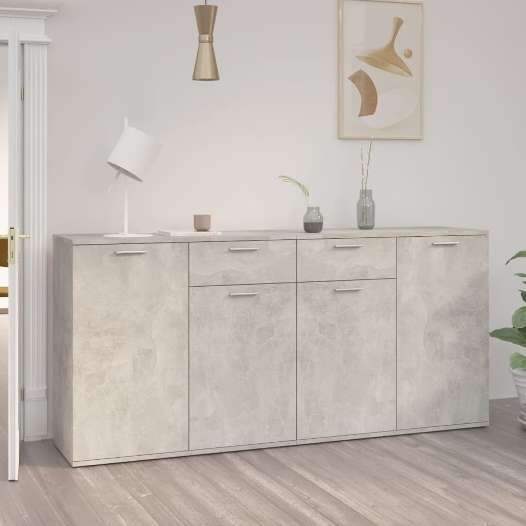vidaXL Szafka, szarość betonu, 160x36x75 cm, płyta wiórowa