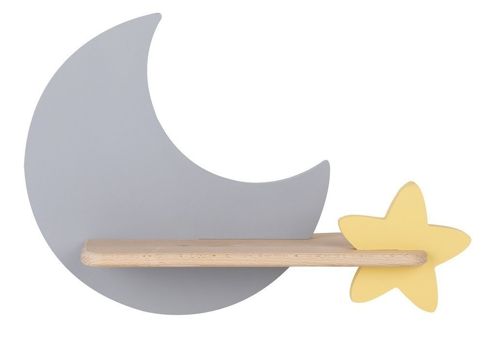 Candellux Lampa Moon Kinkiet Ścienny 5W Led Iq Kids Szary+Złoty 21-75574