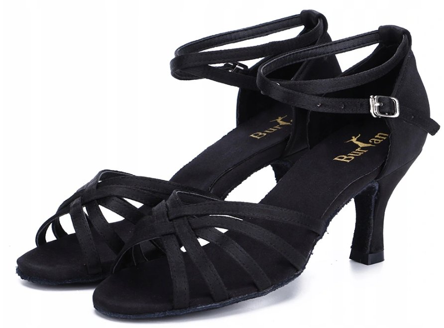 Buty Taneczne Burtan Havana Do Tańca Towarzyskiego Salsa Czarne 7 Cm