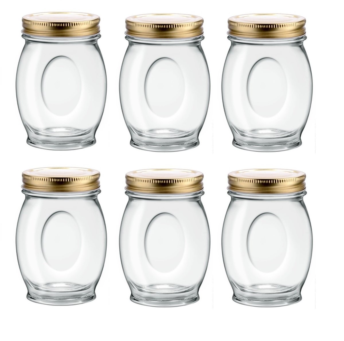 NoName Słoik słoiki 780 ml Gold zestaw 6 szt 17111525 Z