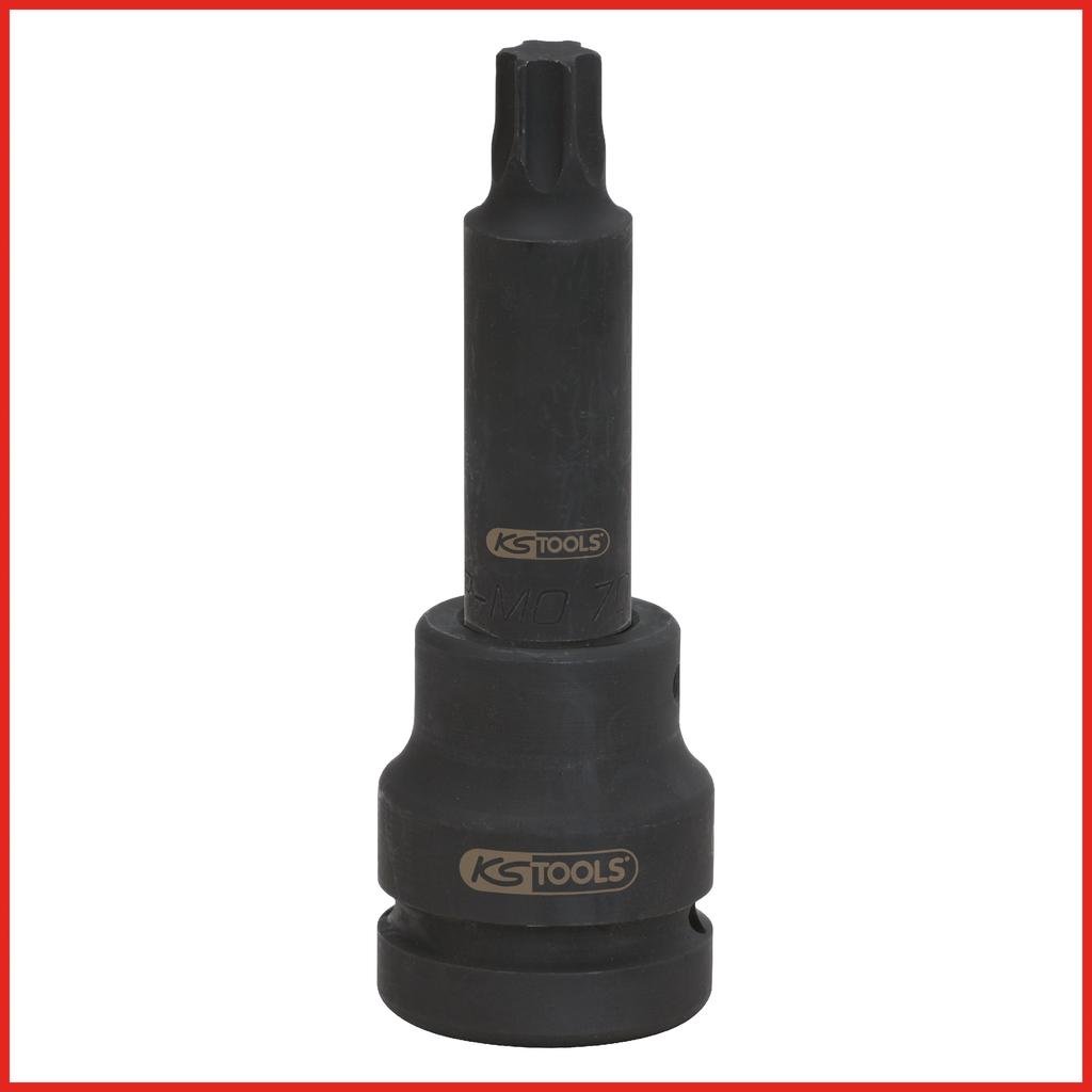 KS TOOLS Wzmocniony zestaw bitów na klucz nasadowy Torx d?.=107mm,T80